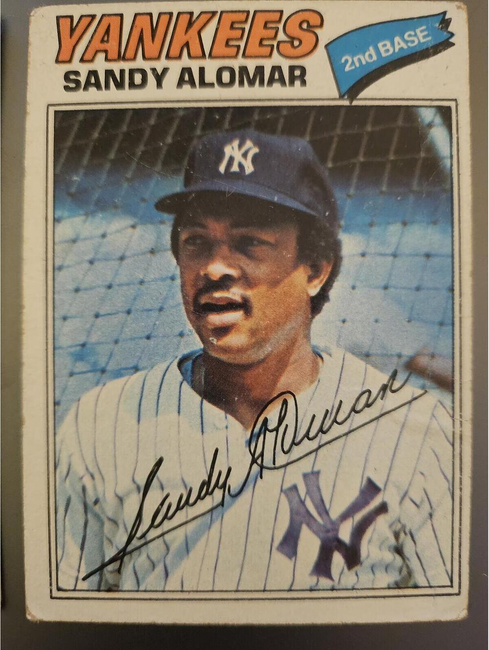 1977 Topps Baseball Card #54 Sandy Alomar, Yankees  -  as is